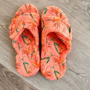 Vionic Relax Slipper Papaya Floral Terrycloth